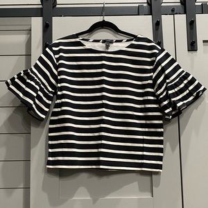 J. Crew Ruffled Sleeve Top